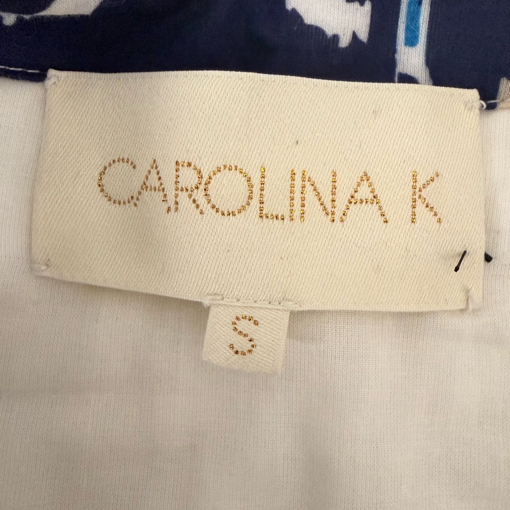 Women's Blue Patterned Zip-Front Jacket - image 4